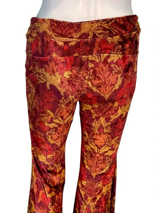 Free People Hold Me Closer Flared Bell Bottom Pant Small Velvet Flame Combo - Picture 6 of 16